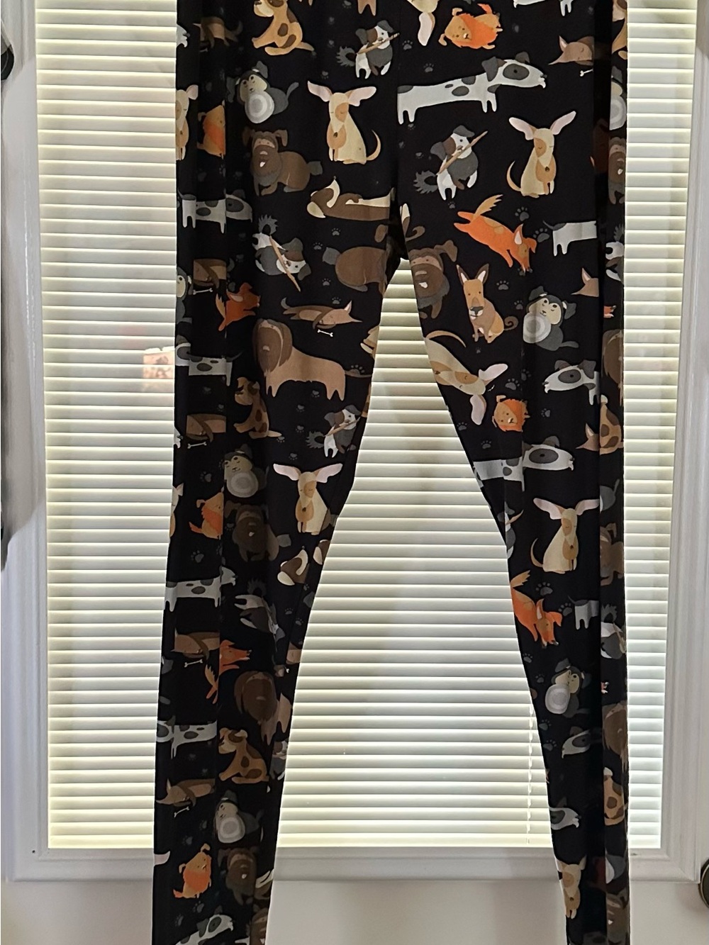 Leggings Depot Black Leggings with Brown and Orange Woodland Animal Print